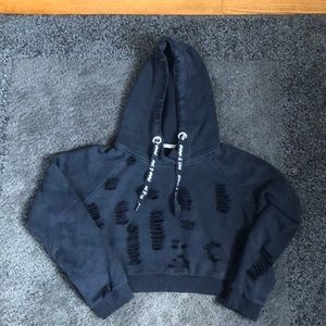 ✨SALE✨ LF Distressed Cropped Hoodie